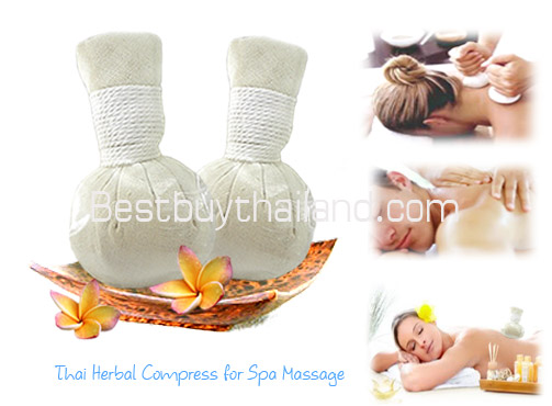 ลูกประคบสมุนไพร สมุนไพรไทยลูกประคบ Thai Herbal Compress, Thai Herbal Ball for Body Spa Massage